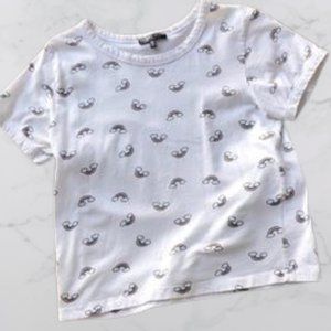 Love,Peace & Lazy Days short sleeve rainbow tee, M